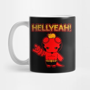 Cute Kawaii Superhero Hell Demon Boy Cartoon Mug